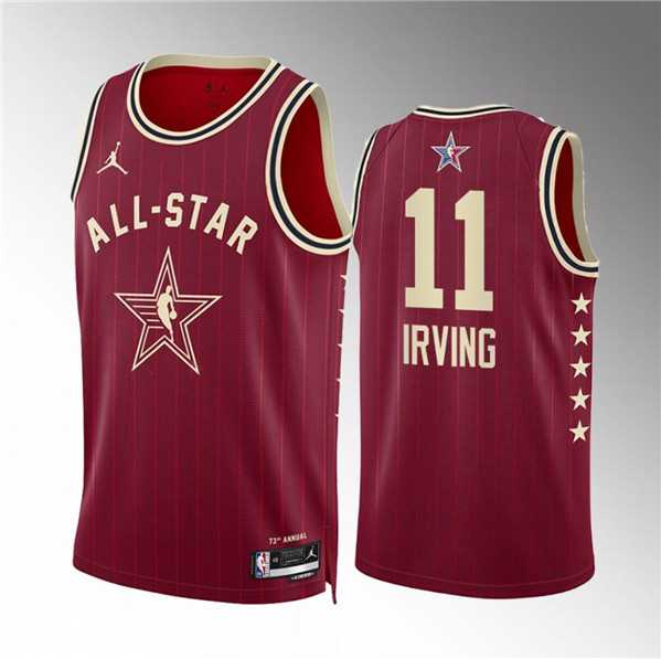 Mens 2024 All-Star #11 Kyrie Irving Crimson Stitched Basketball Jersey->->NBA Jersey